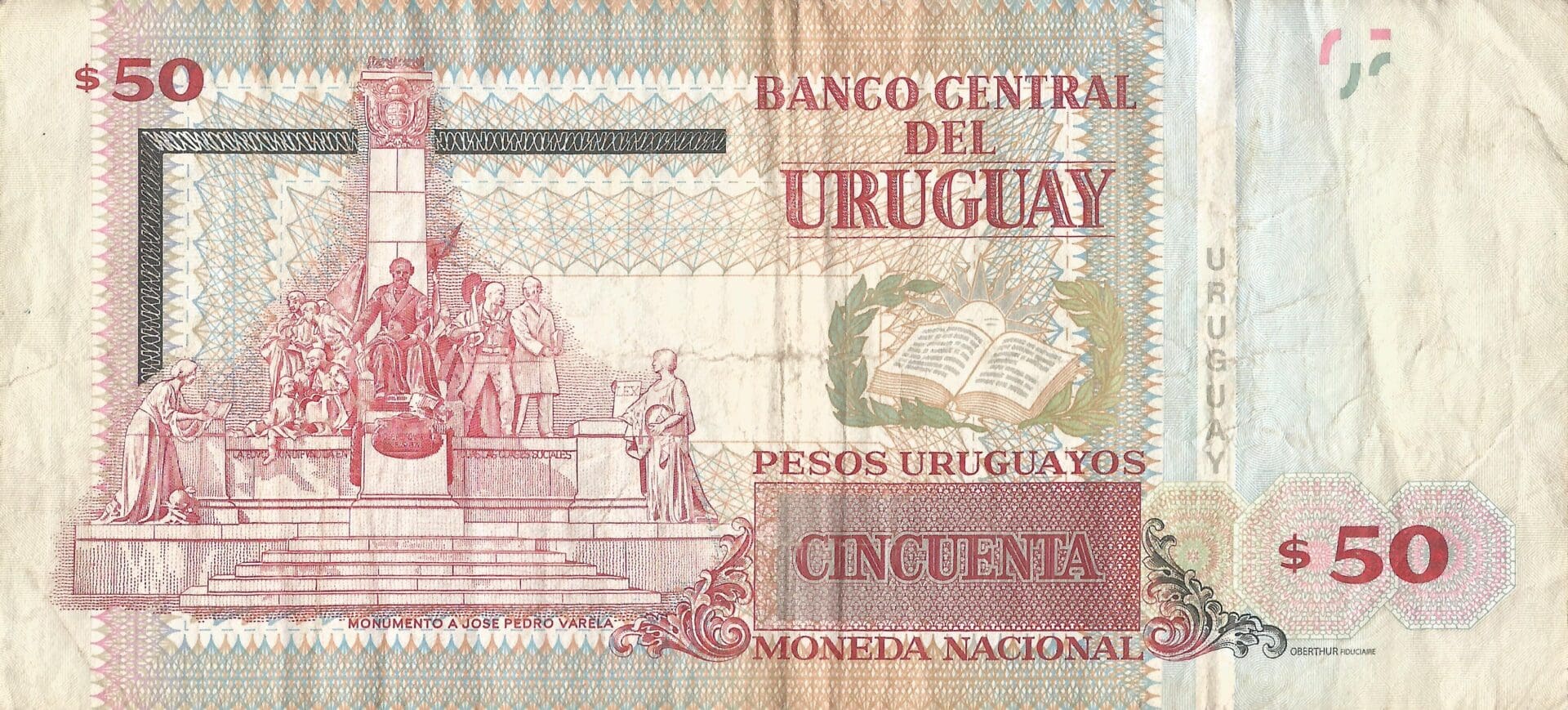 Uruguay 94 Pick 94a Reverso