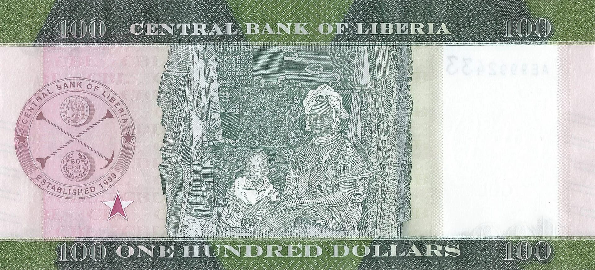 Liberia 26 Pick Nuevo P 41a Reverso scaled jpg