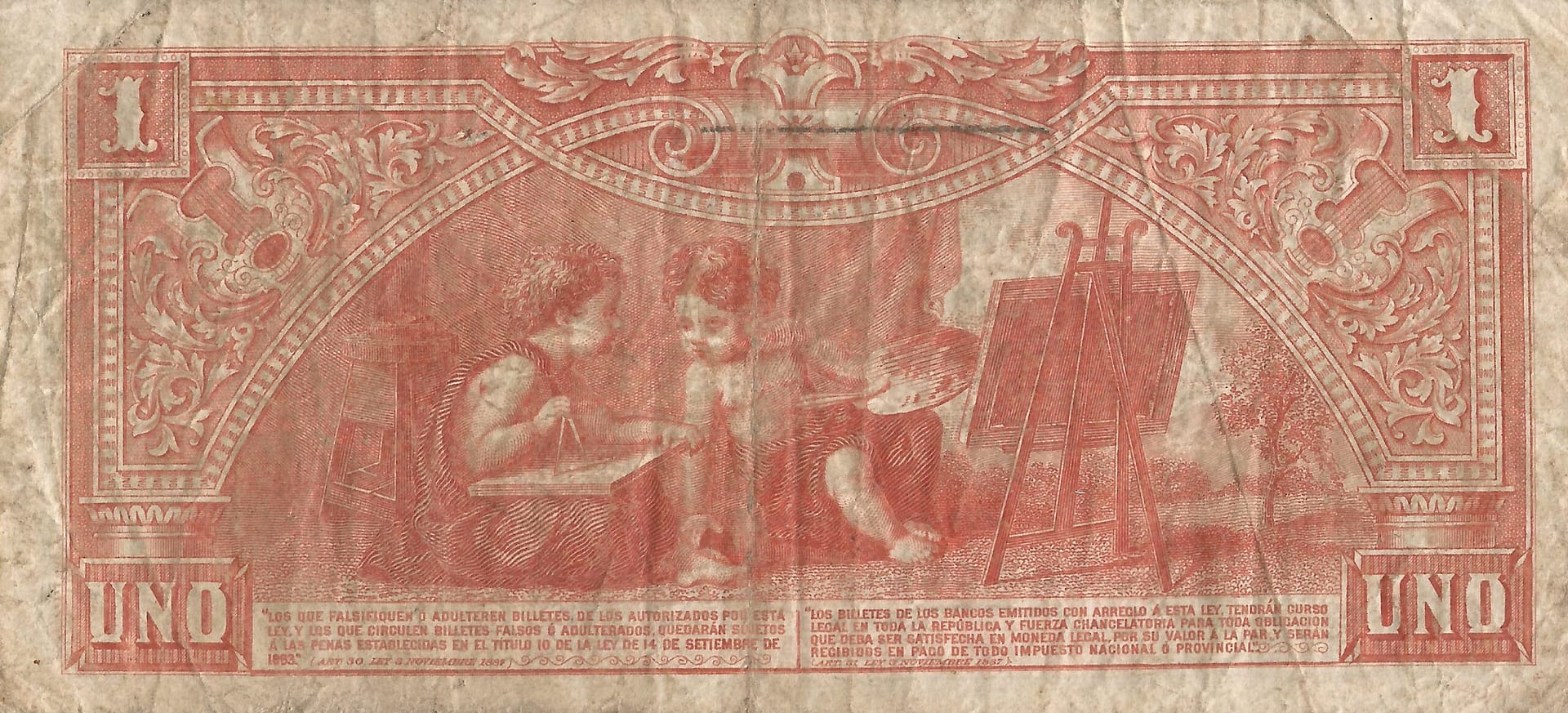 4-Bancos Garantidos (1888-1897) - Billetes de Tesorería (1890) 6 Col 83a Reverso scaled