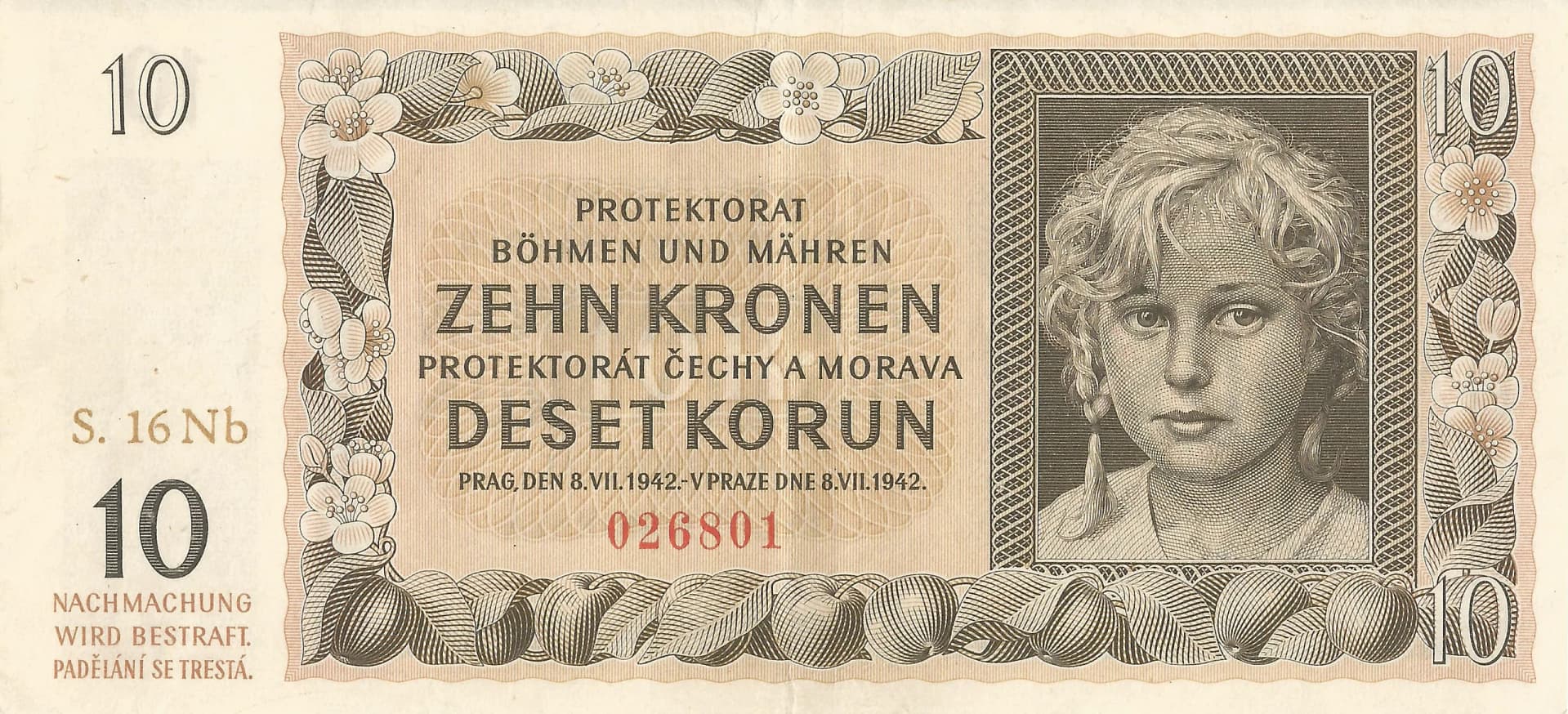 Bohemia y Moravia 9 Bohemia y Moravia Pick 8b Anverso scaled