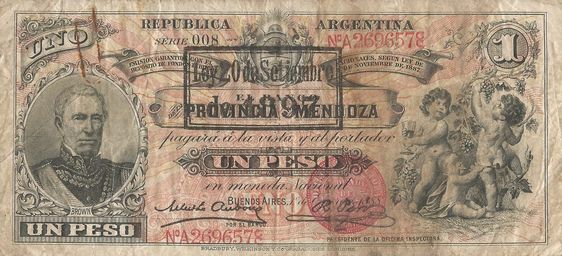 4-Bancos Garantidos (1888-1897) - Billetes de Tesorería (1890) 5 Col 83a Anverso scaled