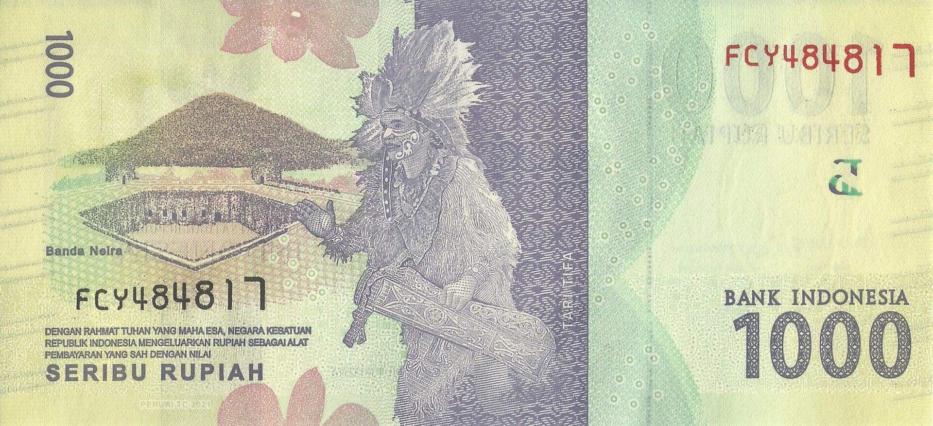 Indonesia 64 Pick 154f Reverso