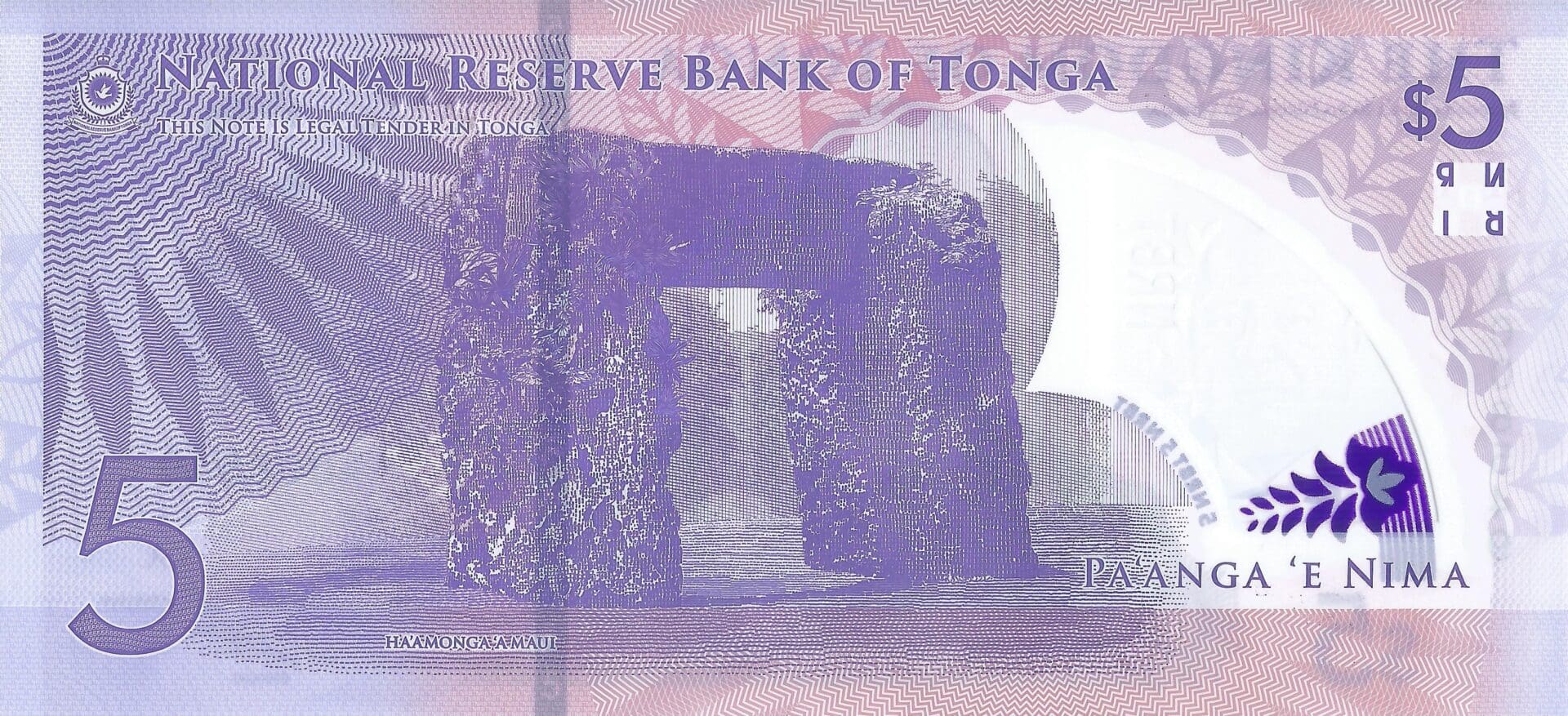 Tonga 20 Pick Nuevo 51a Reverso