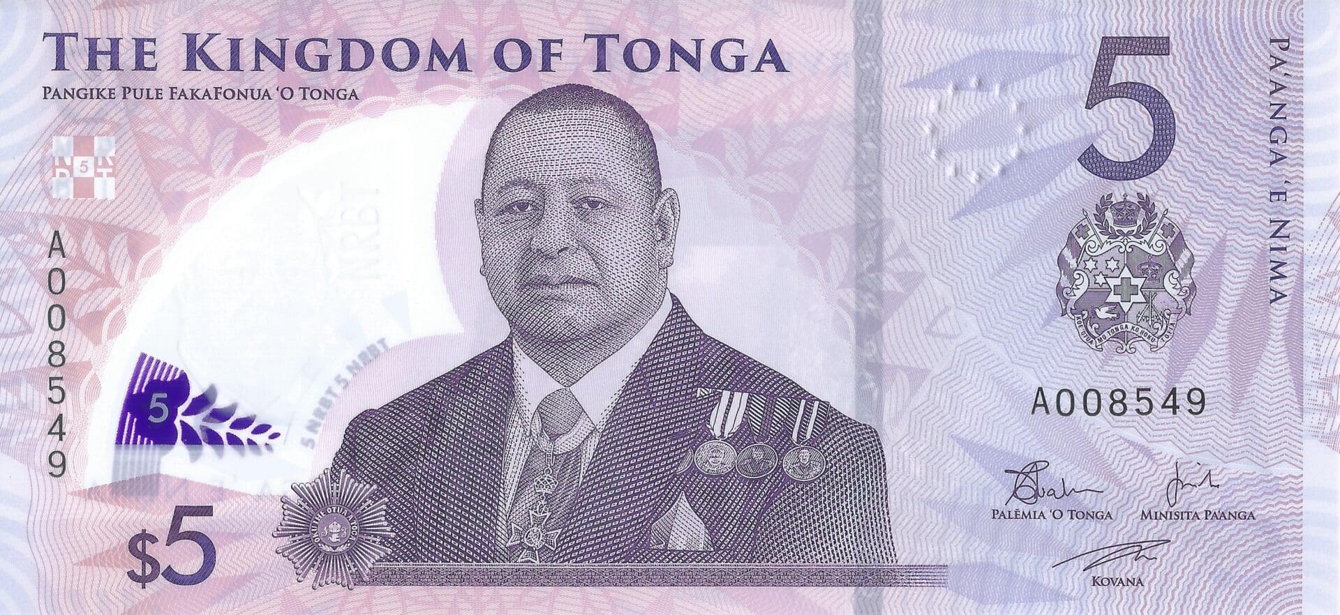 Tonga 19 Pick Nuevo 51a Anverso