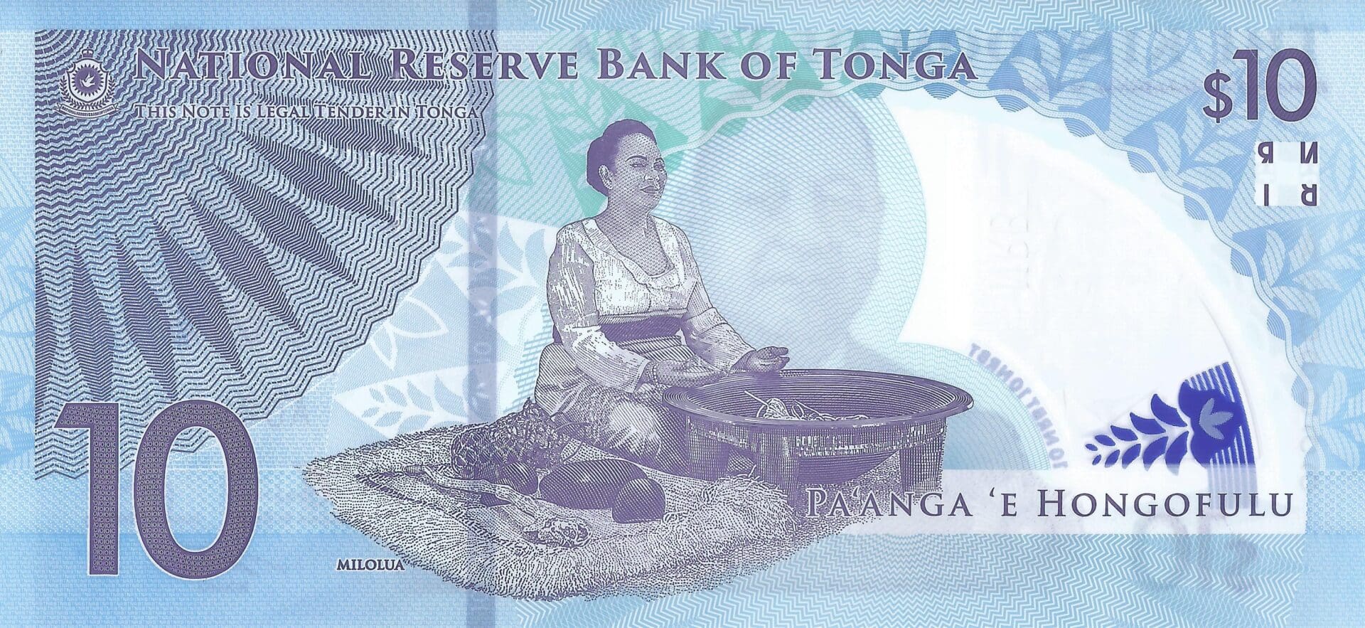 Tonga 22 Pick Nuevo 52 Reverso