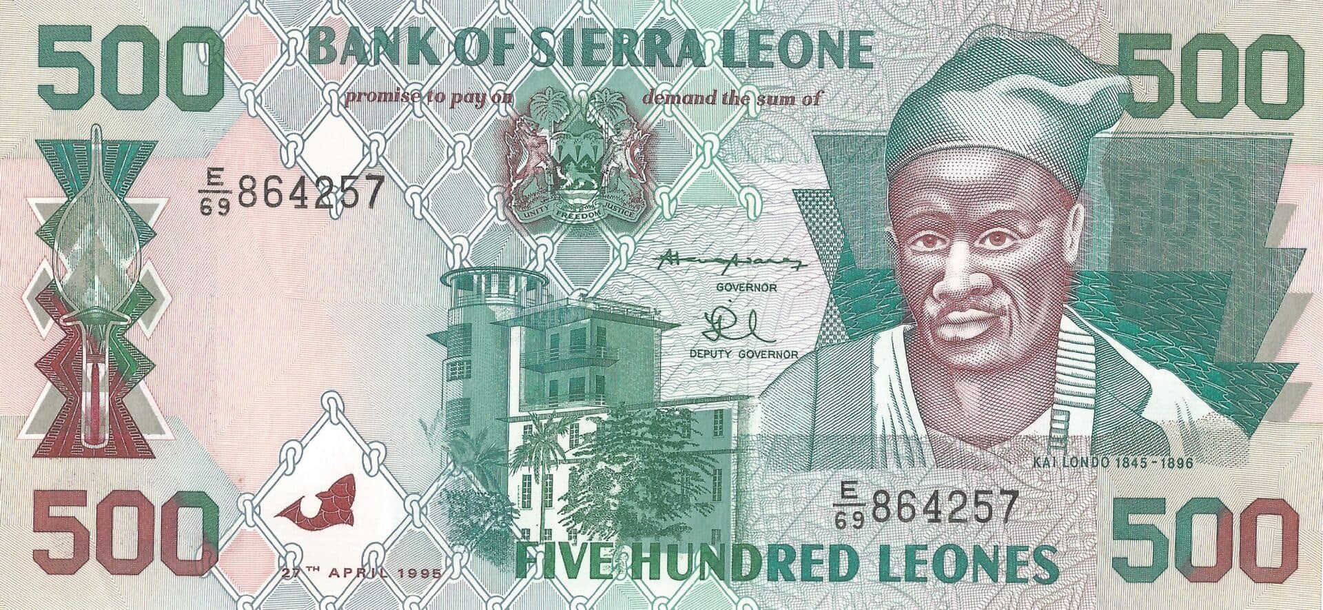 Sierra Leona 9 Pick 23a Anverso