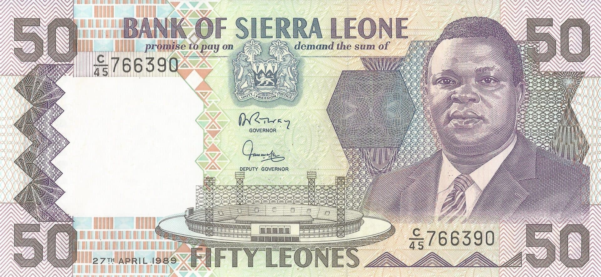 Sierra Leona 7 Pick 17b Anverso