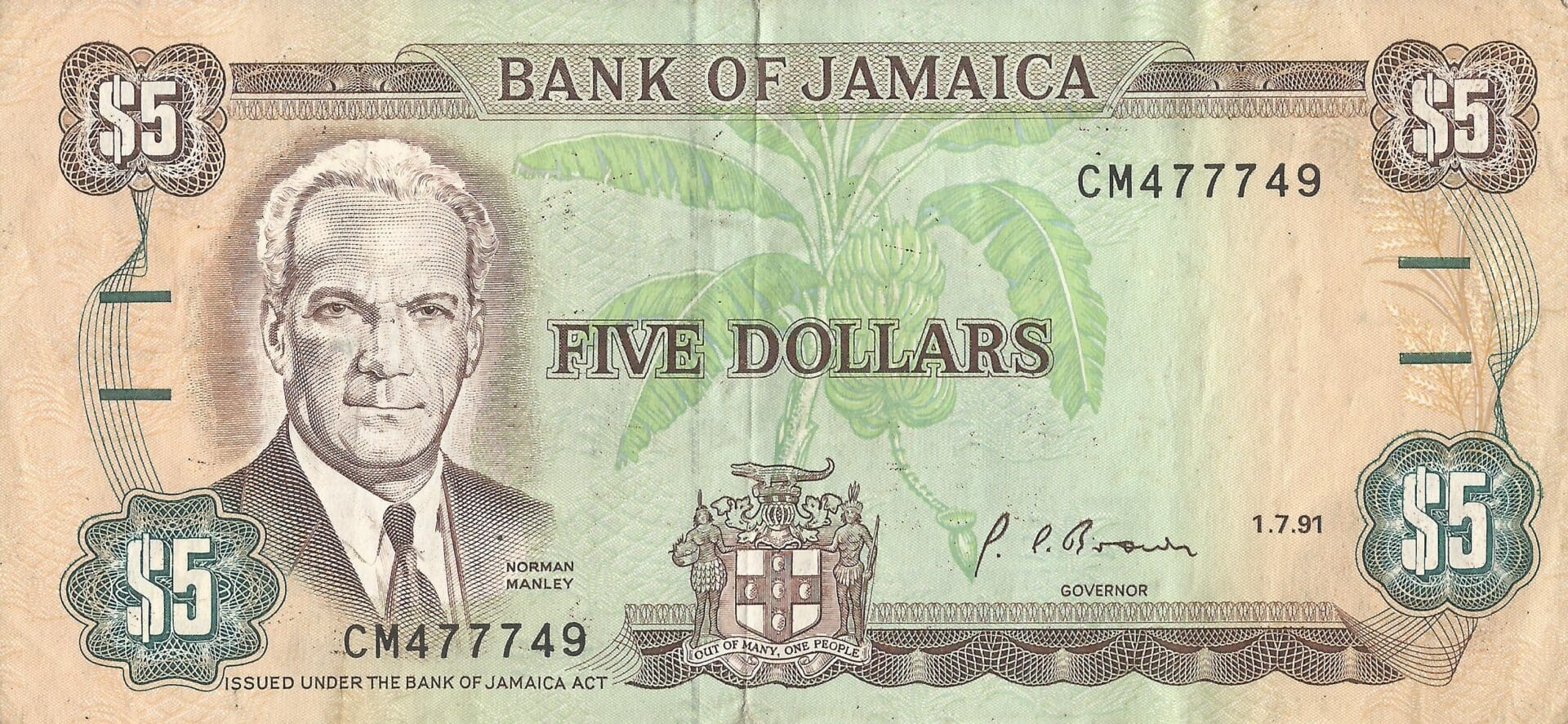 Jamaica 11 Pick 70d Anverso