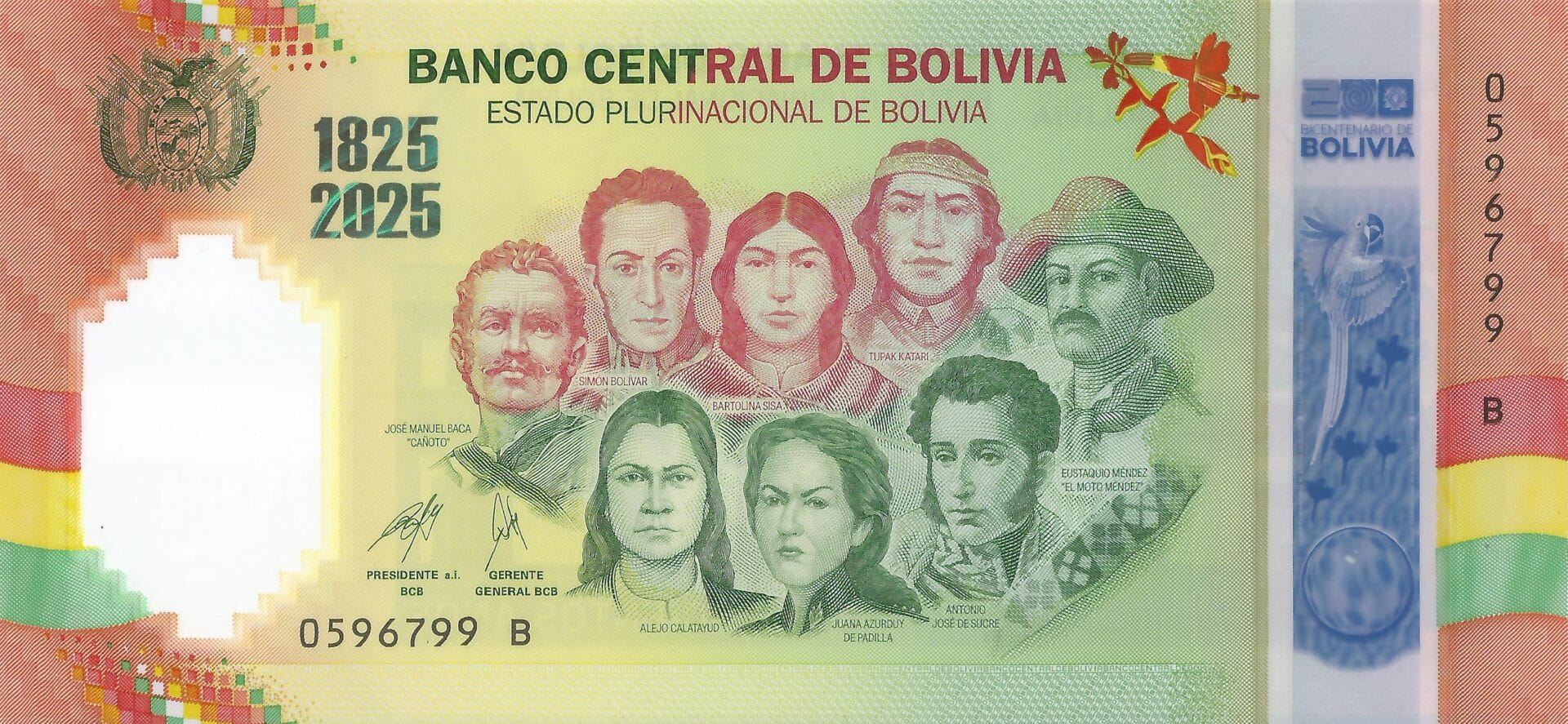 Bolivia 109 Pick 253 Anverso