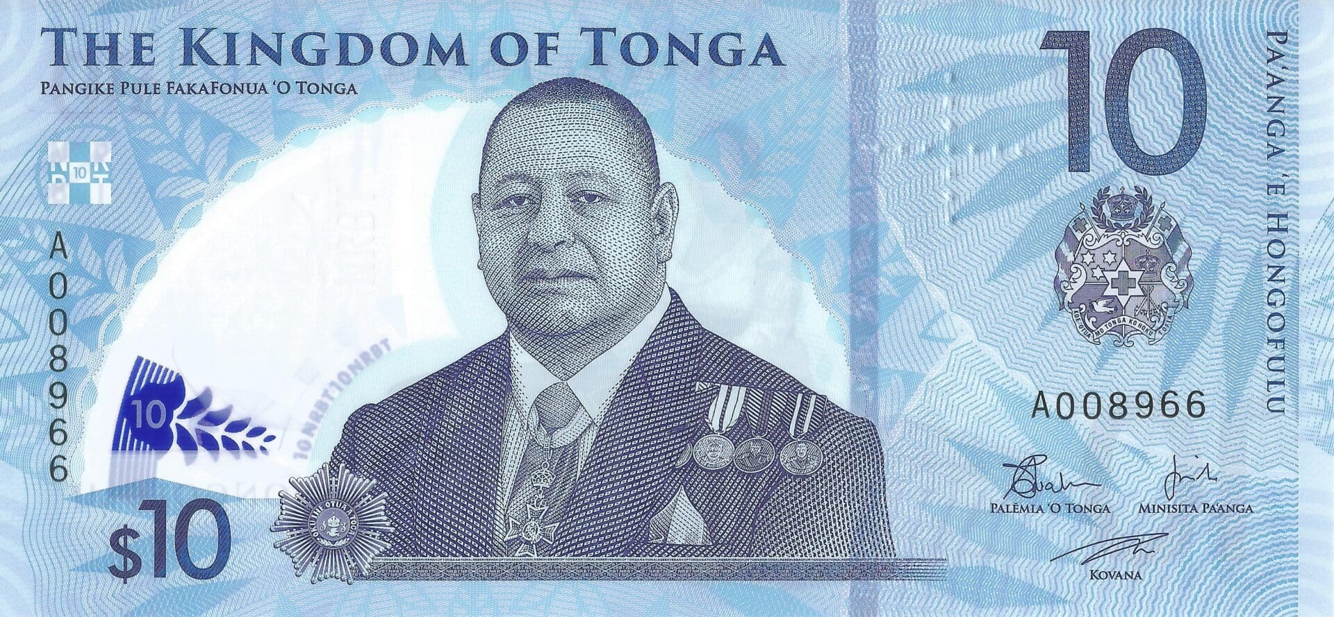 Tonga 21 Pick Nuevo 52 Anverso