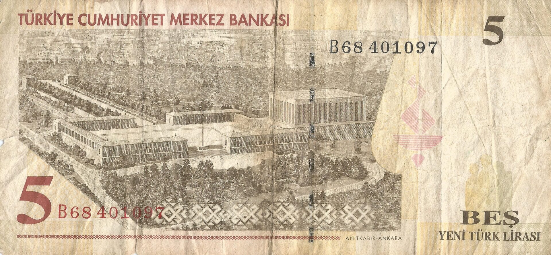 Turquía 48 Pick 217a.2 Reverso