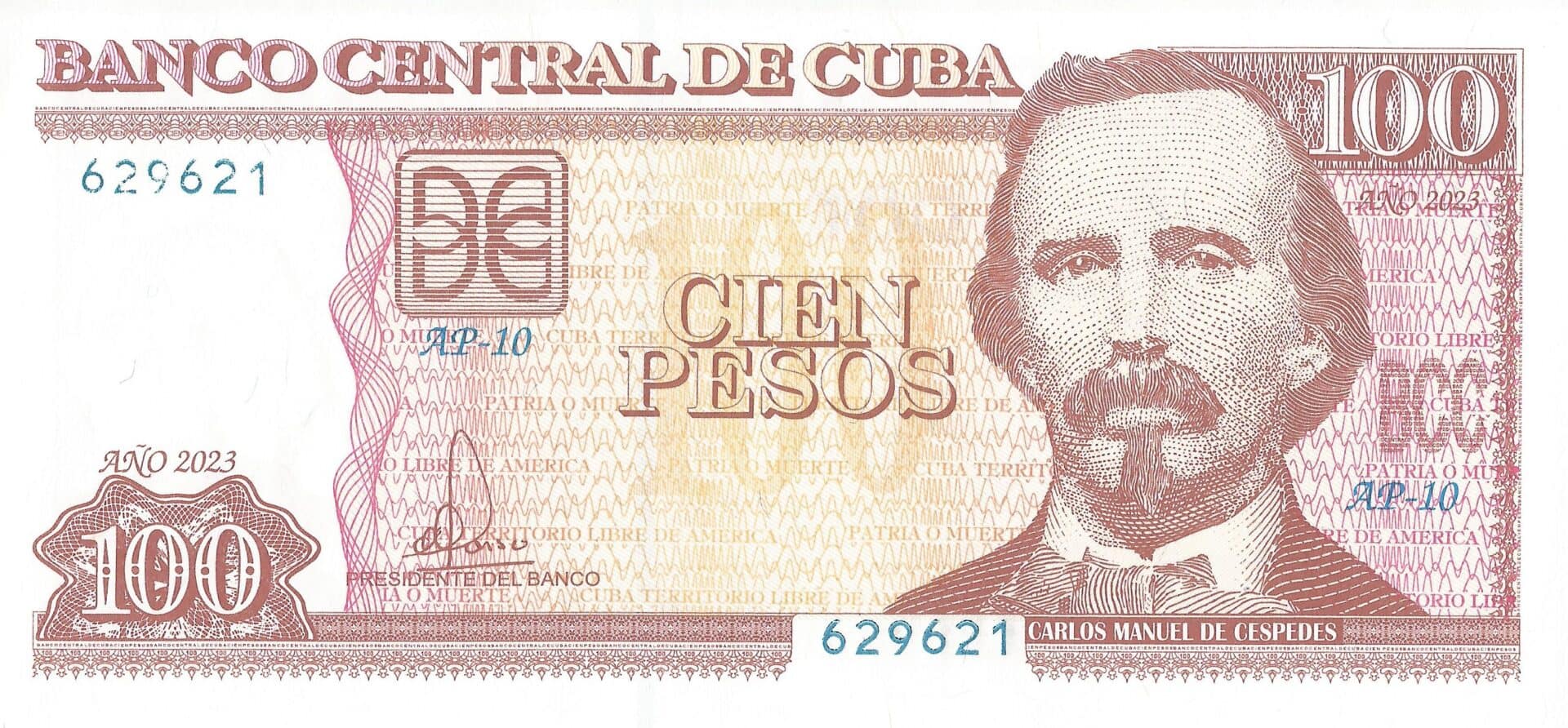 Pesos Cubanos 53 Pick Nuevo 129p Anverso