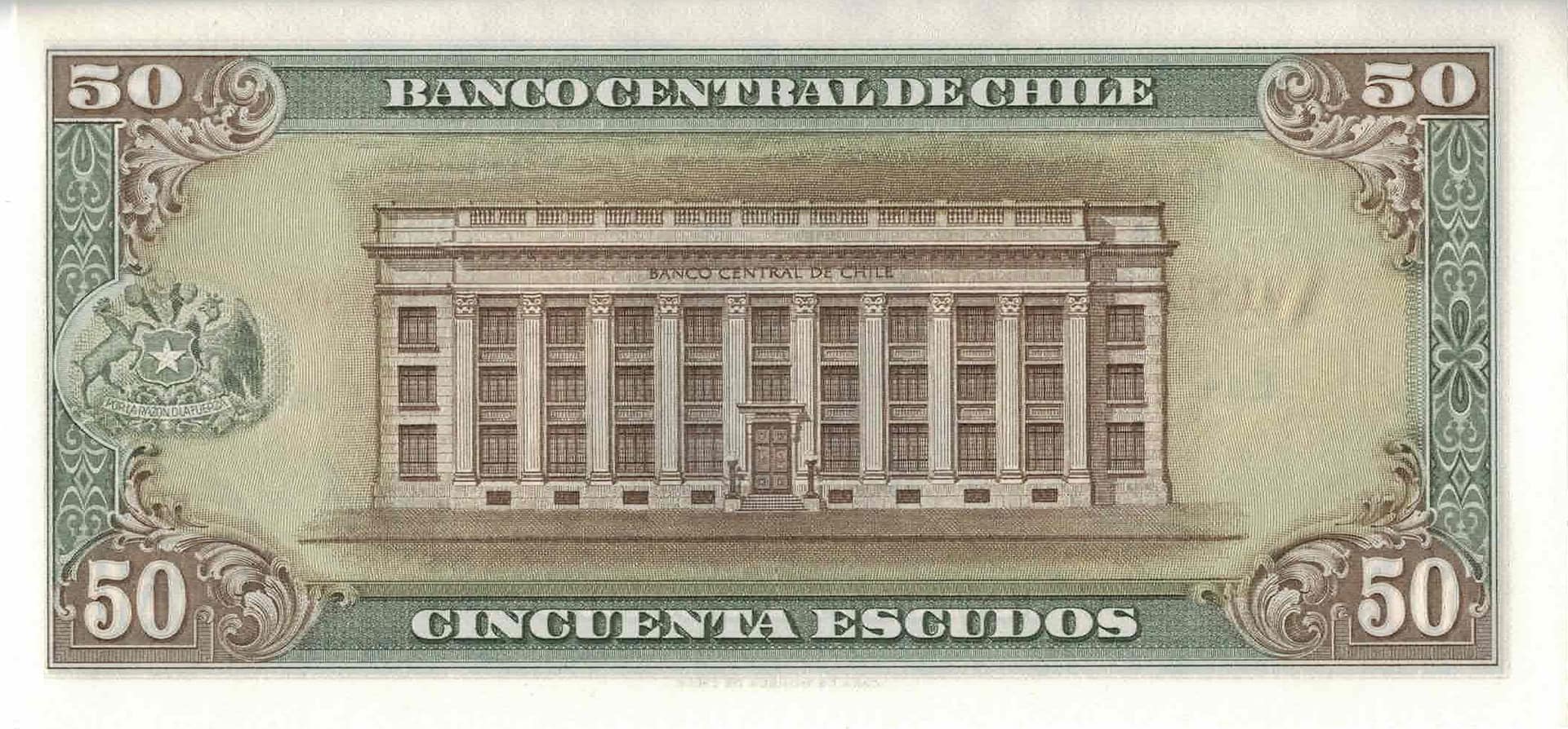 Chile 50 Pick 140b.1 at