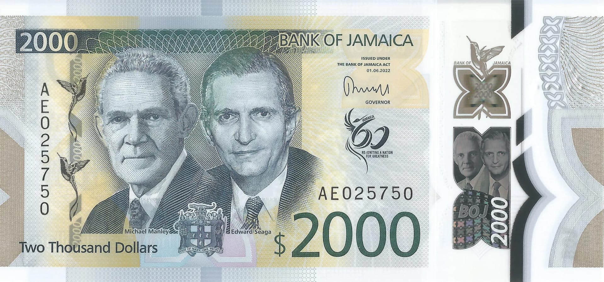 Jamaica 33 Pick Nuevo P 100 Anverso scaled