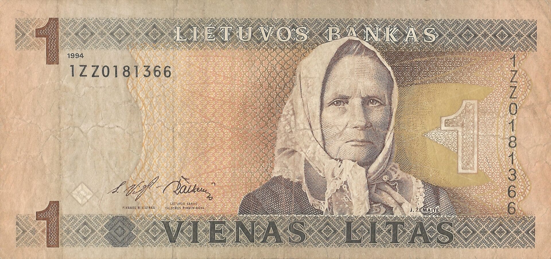 Lituania 21 Pick 53r Anverso