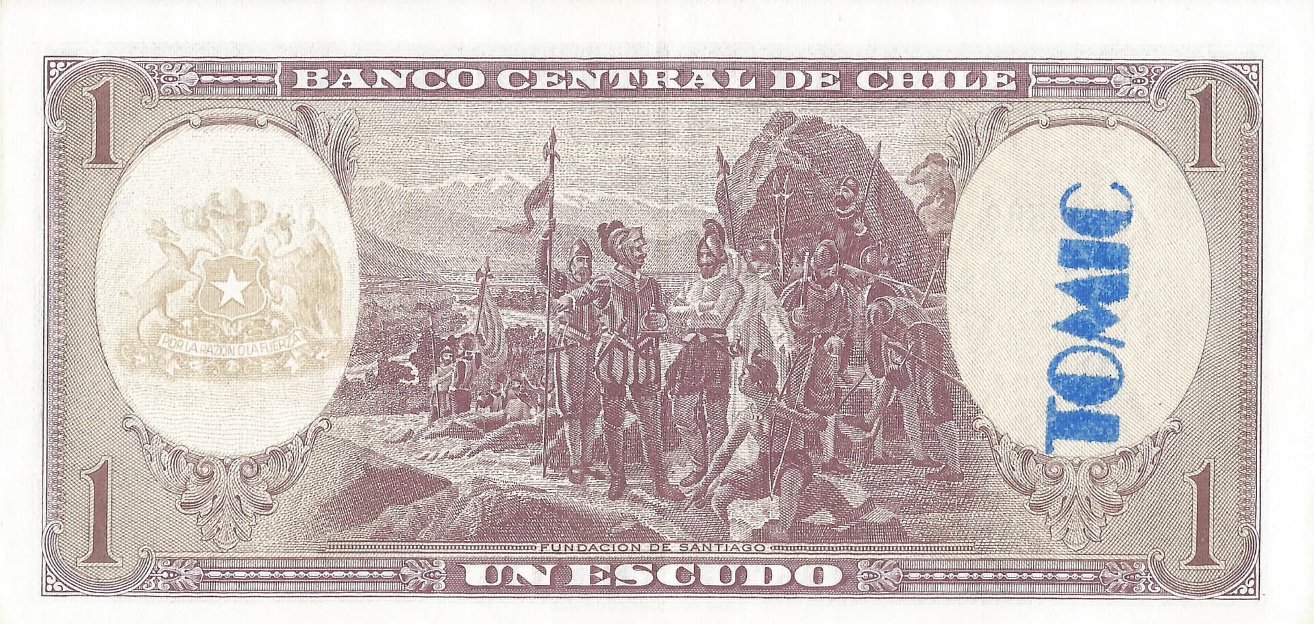 Chile 44 Pick 136 Propaganda Politica Reverso scaled