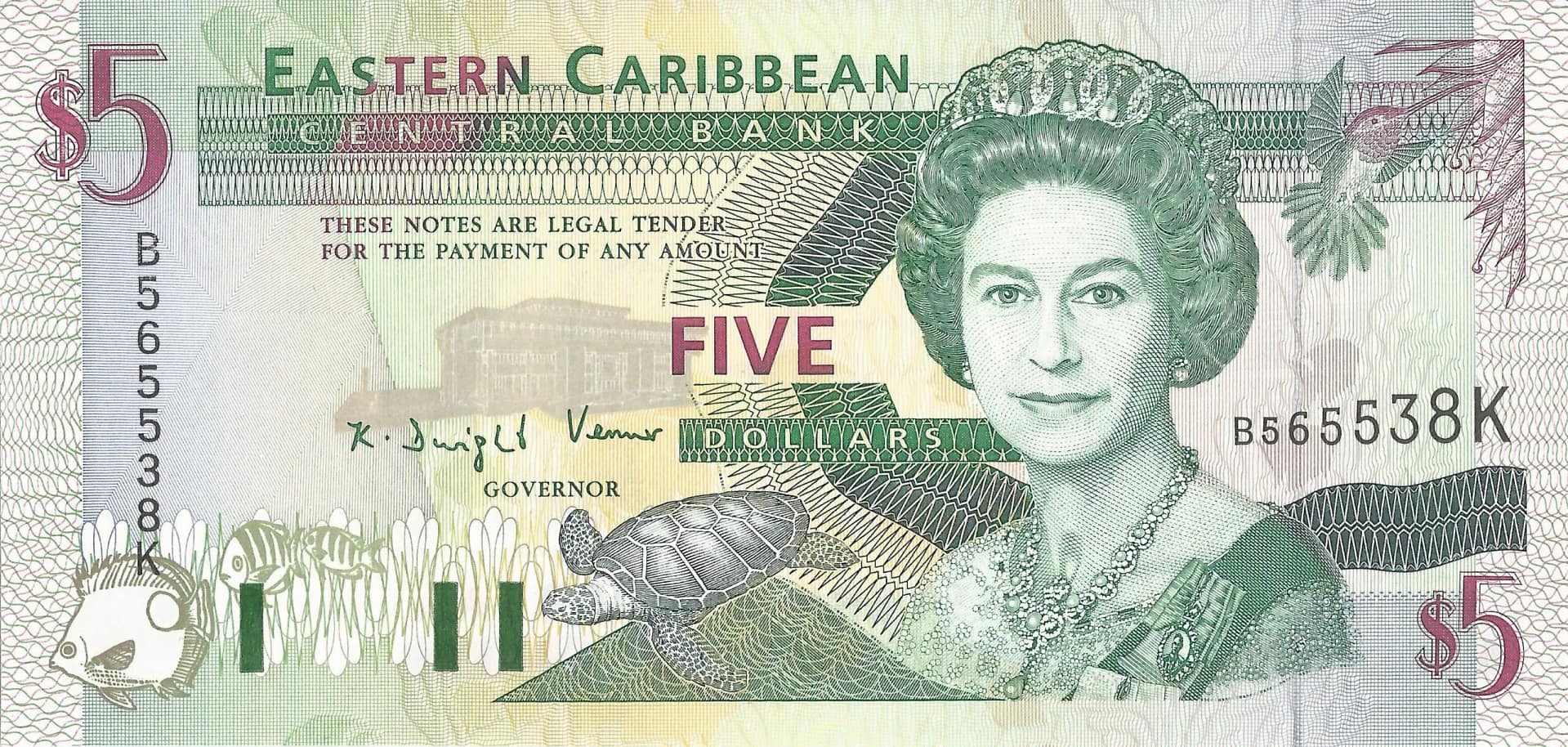 Estados del Caribe Oriental - San Cristóbal 5 Pick 31k Anverso scaled jpg