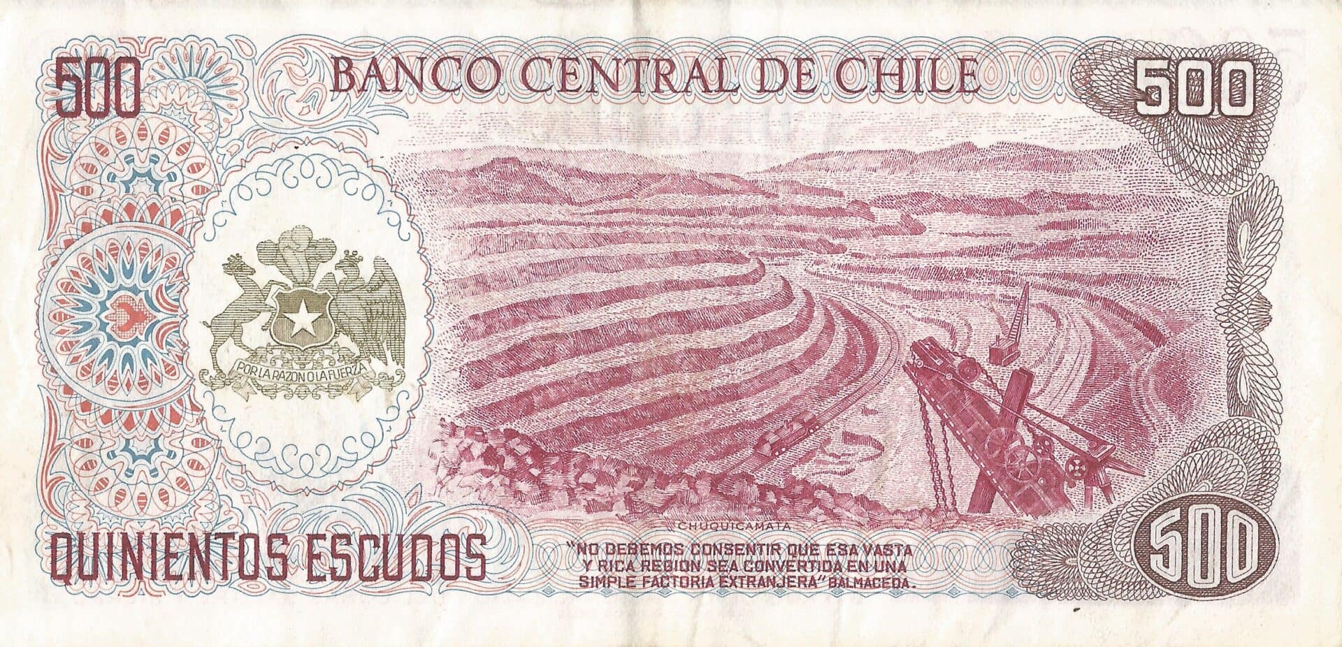 Chile 60 Pick 145a Reverso