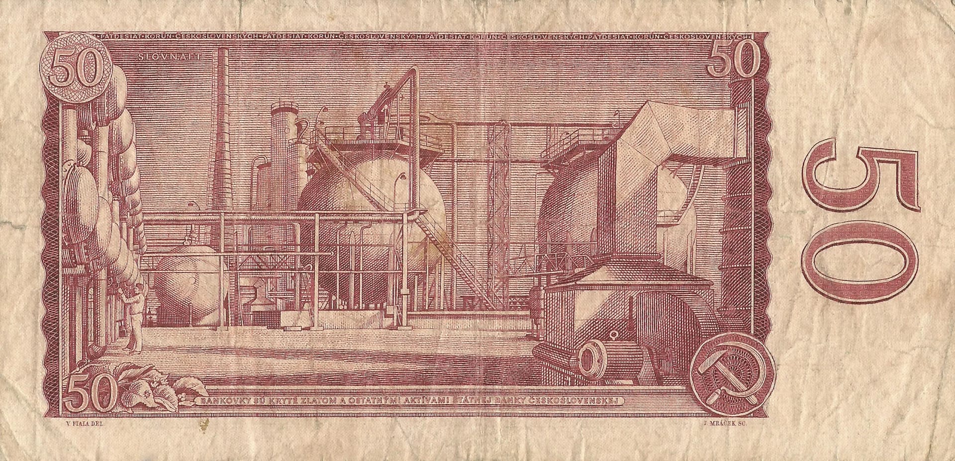 Checoslovaquia 28 Pick 90c Reverso scaled