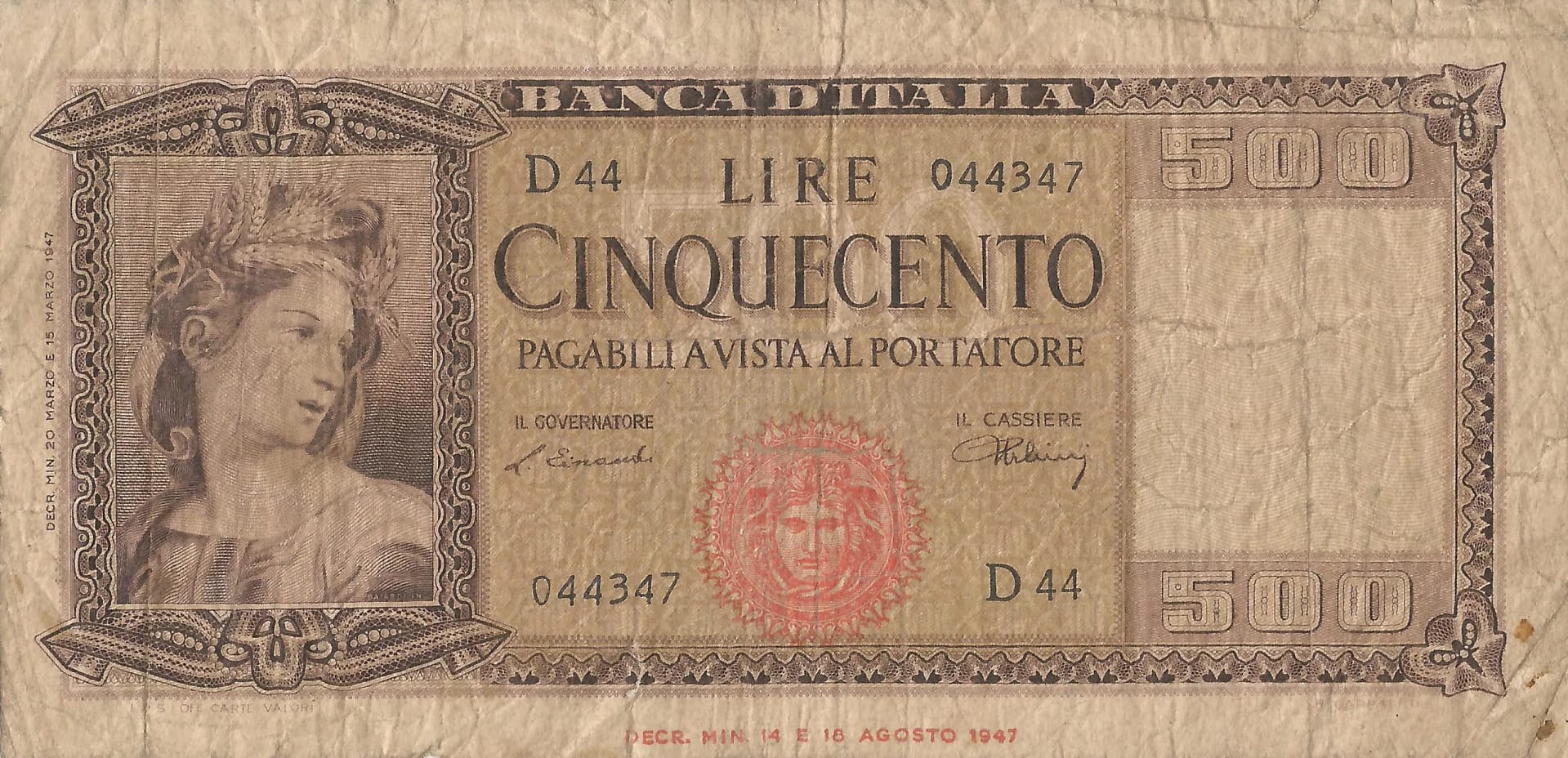 Italia 39 Pick 80a.1 Anverso scaled