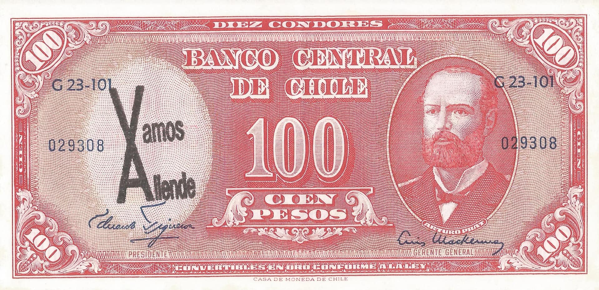 Chile 31 Pick 127a.1 Propaganda Politica Anverso scaled