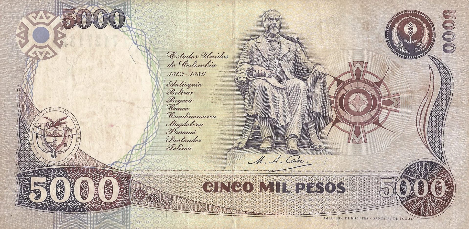 Colombia 44 Pick 440a.1 Reverso scaled