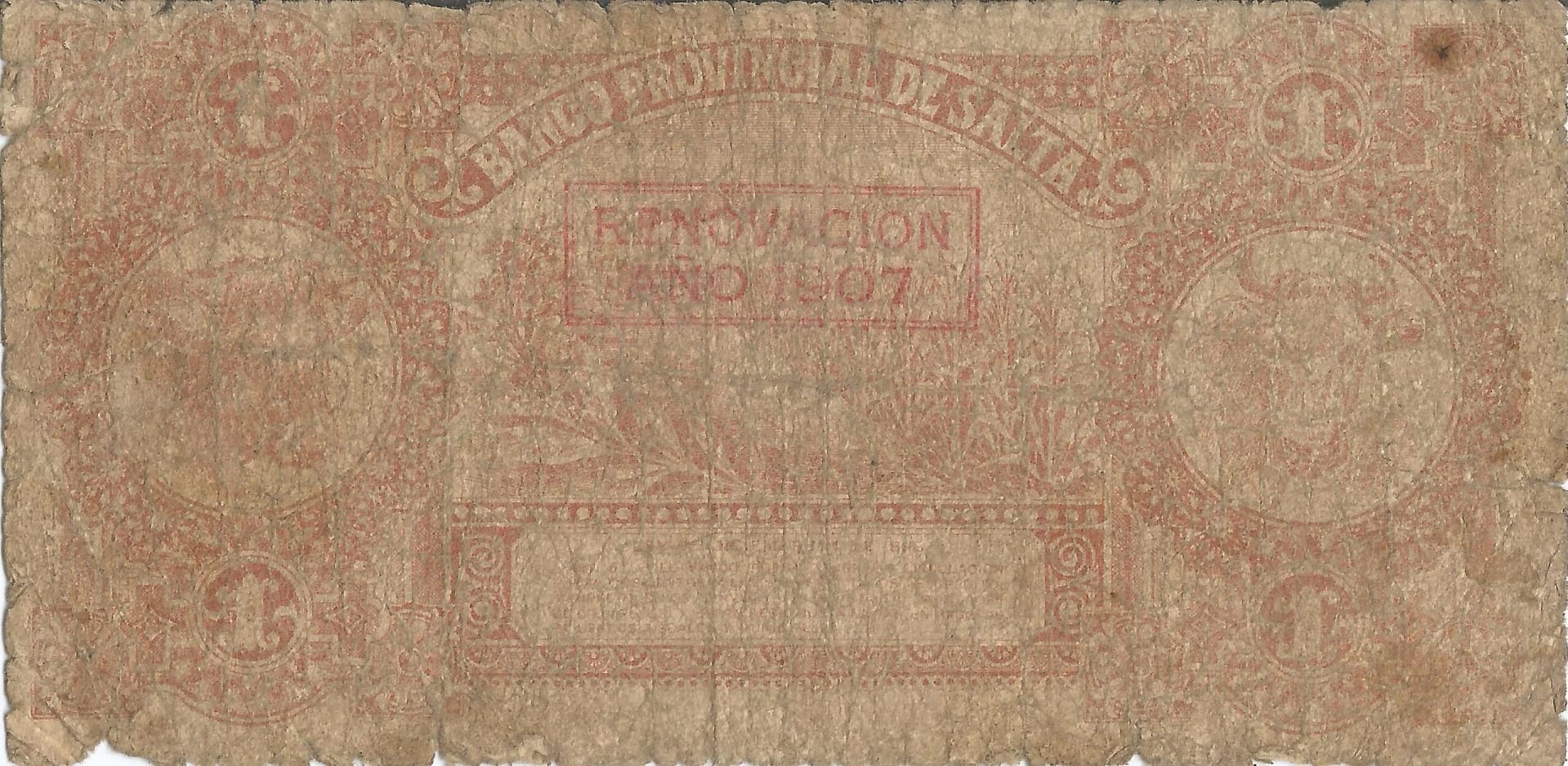 1-Ediciones Especiales Regionales y de Bancos Privados (1841-1904) 14 Pick S797 A Reverso scaled jpg