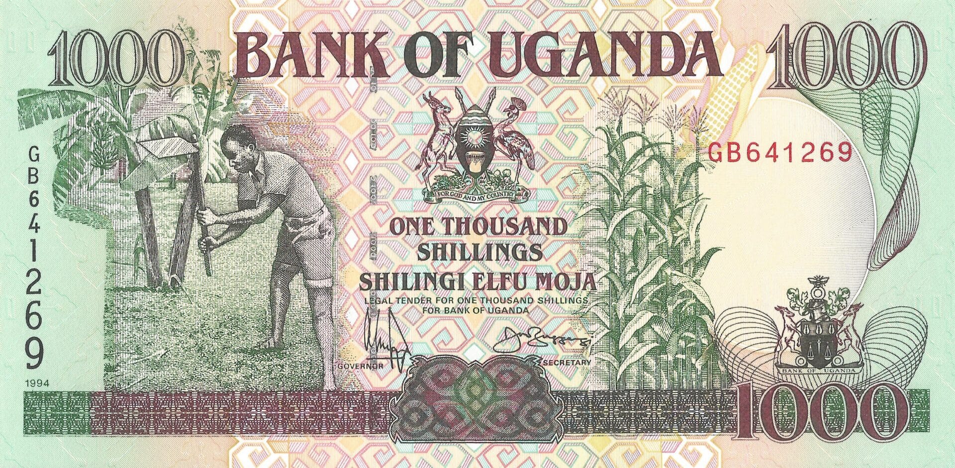 Uganda 23 Uganda Pick 36a Anverso