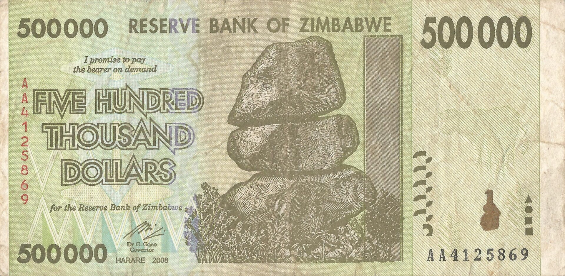 Zimbabue 35 Pick 76a zimb Anverso