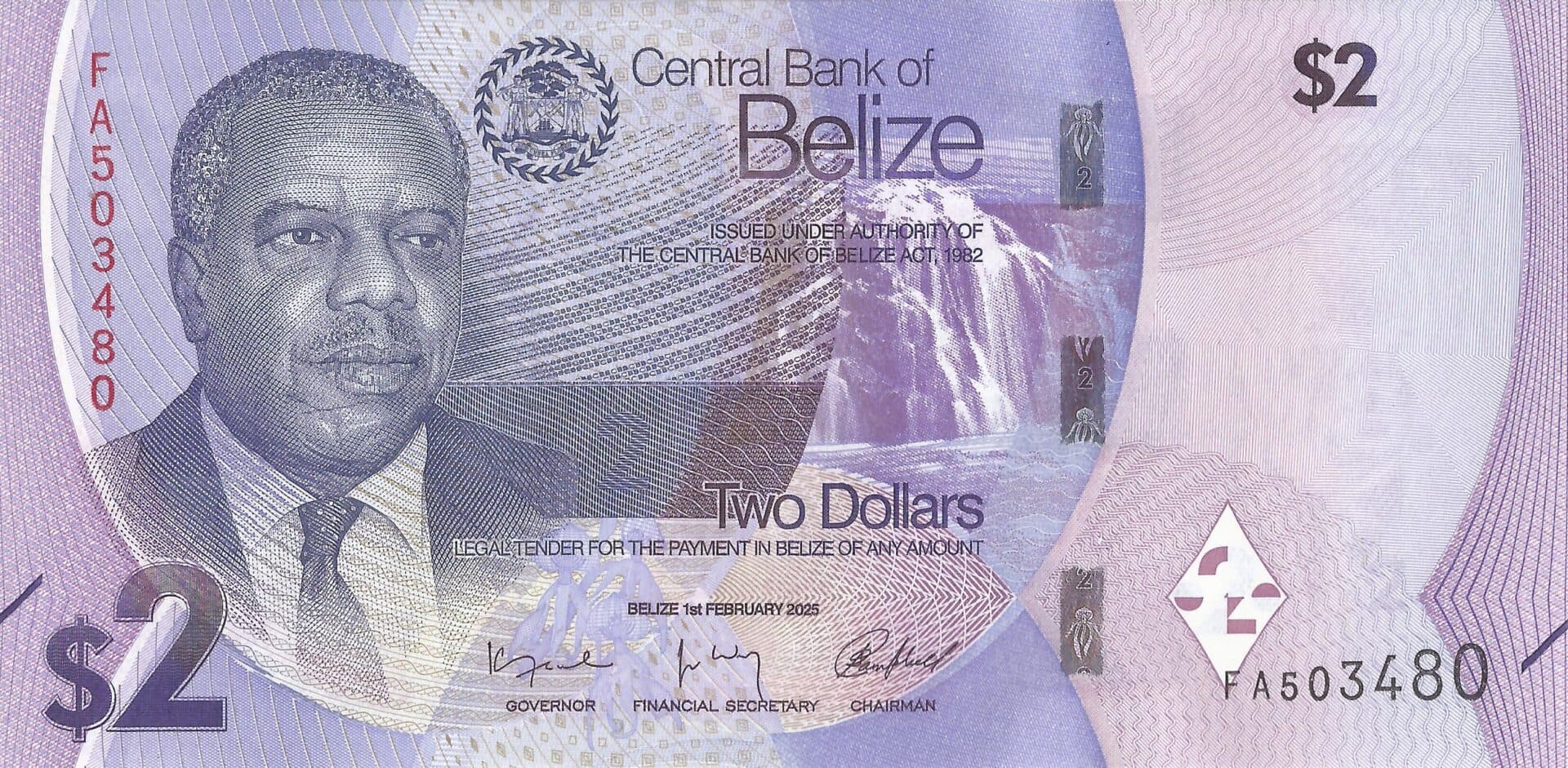 Belice 9 Pick 73 Anverso