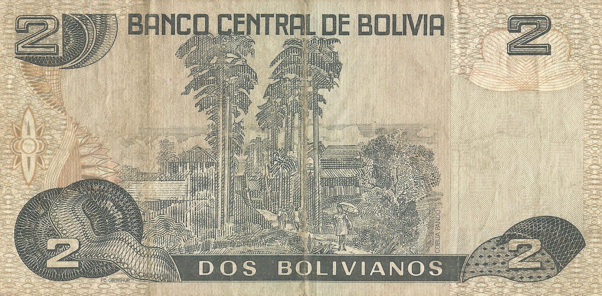 Bolivia 92 Pick 202b Reverso