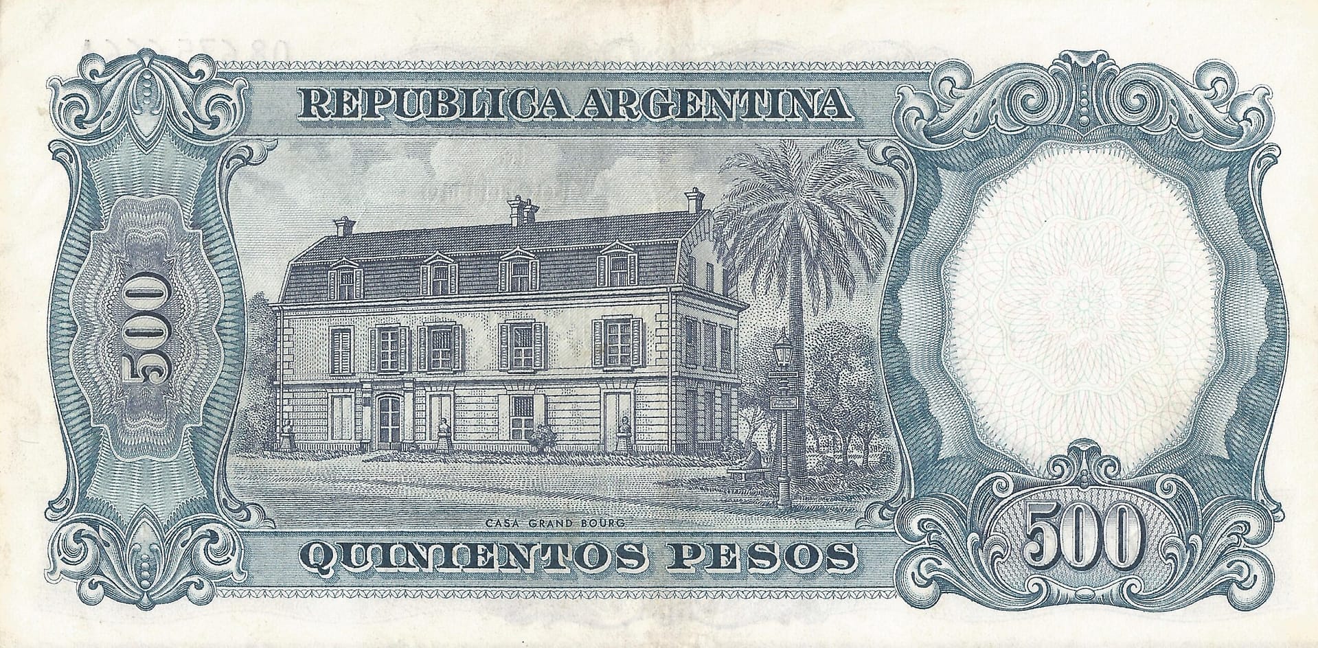 10-Banco Central San Martin - Libertad y Justicia (1942-1969) y Resellados a Pesos Ley (1969-1971) 116 Col 519b Reverso scaled