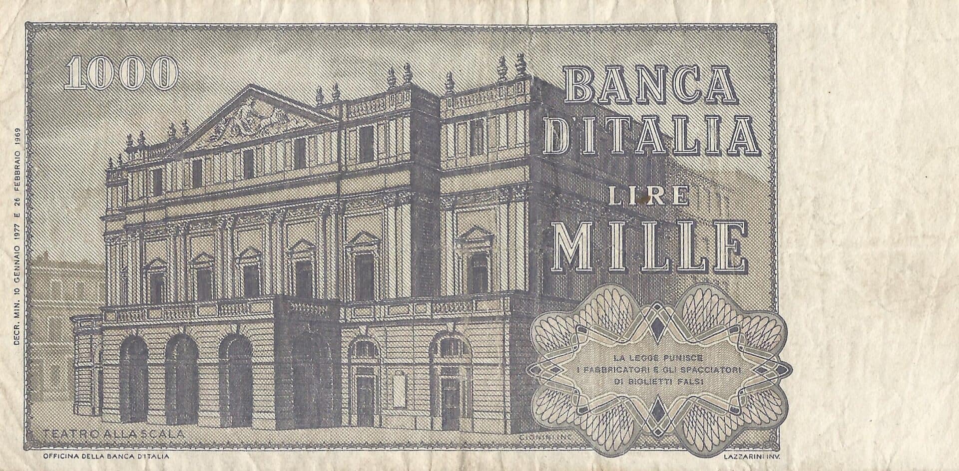 Italia 56 Pick 101e Reverso