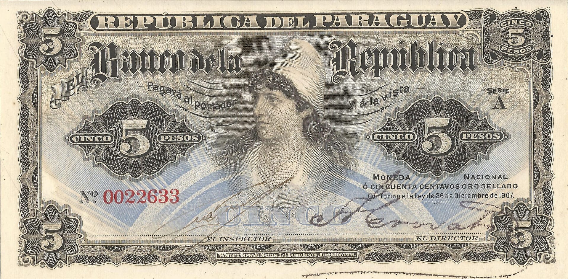 Paraguay 15 Pick 156a.1 Anverso scaled