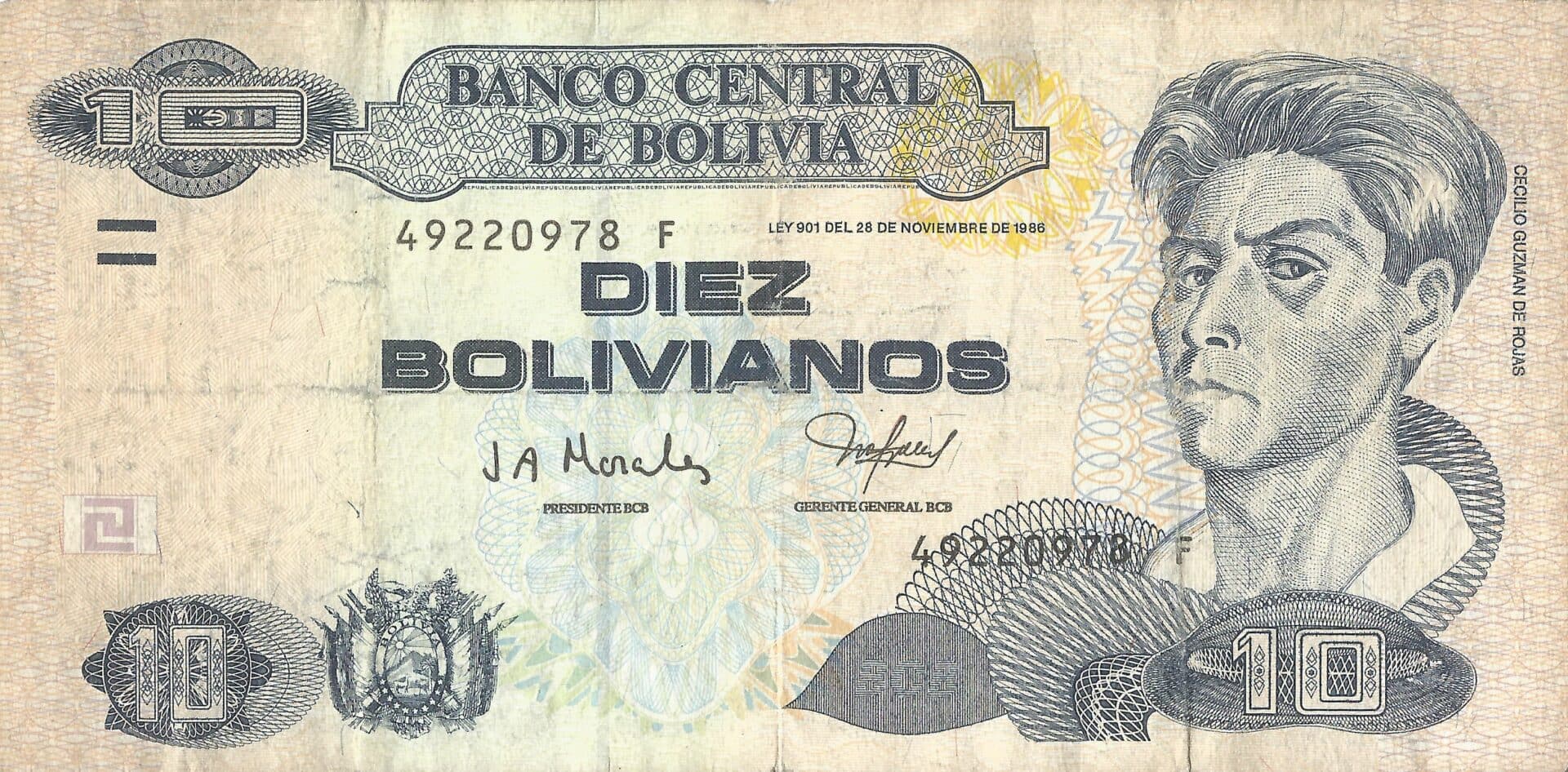 Bolivia 95 Pick 223 Anverso