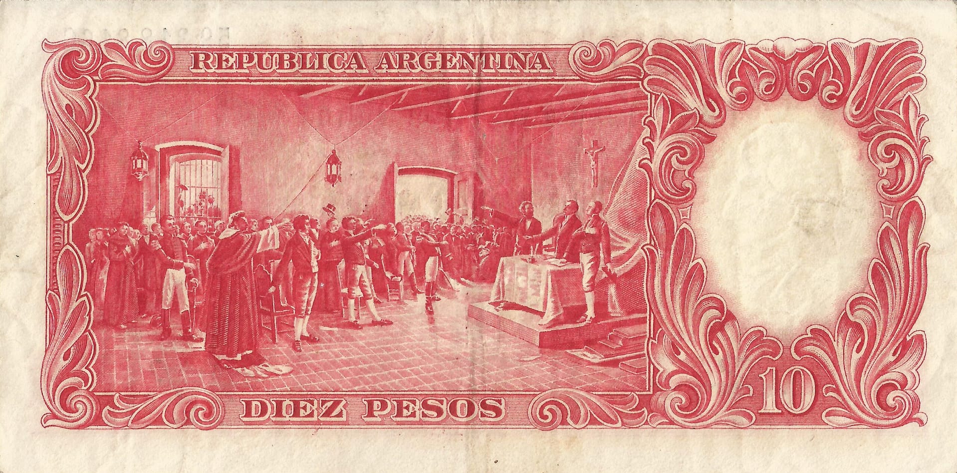 10-Banco Central San Martin - Libertad y Justicia (1942-1969) y Resellados a Pesos Ley (1969-1971) 34 Col 456b Reverso scaled