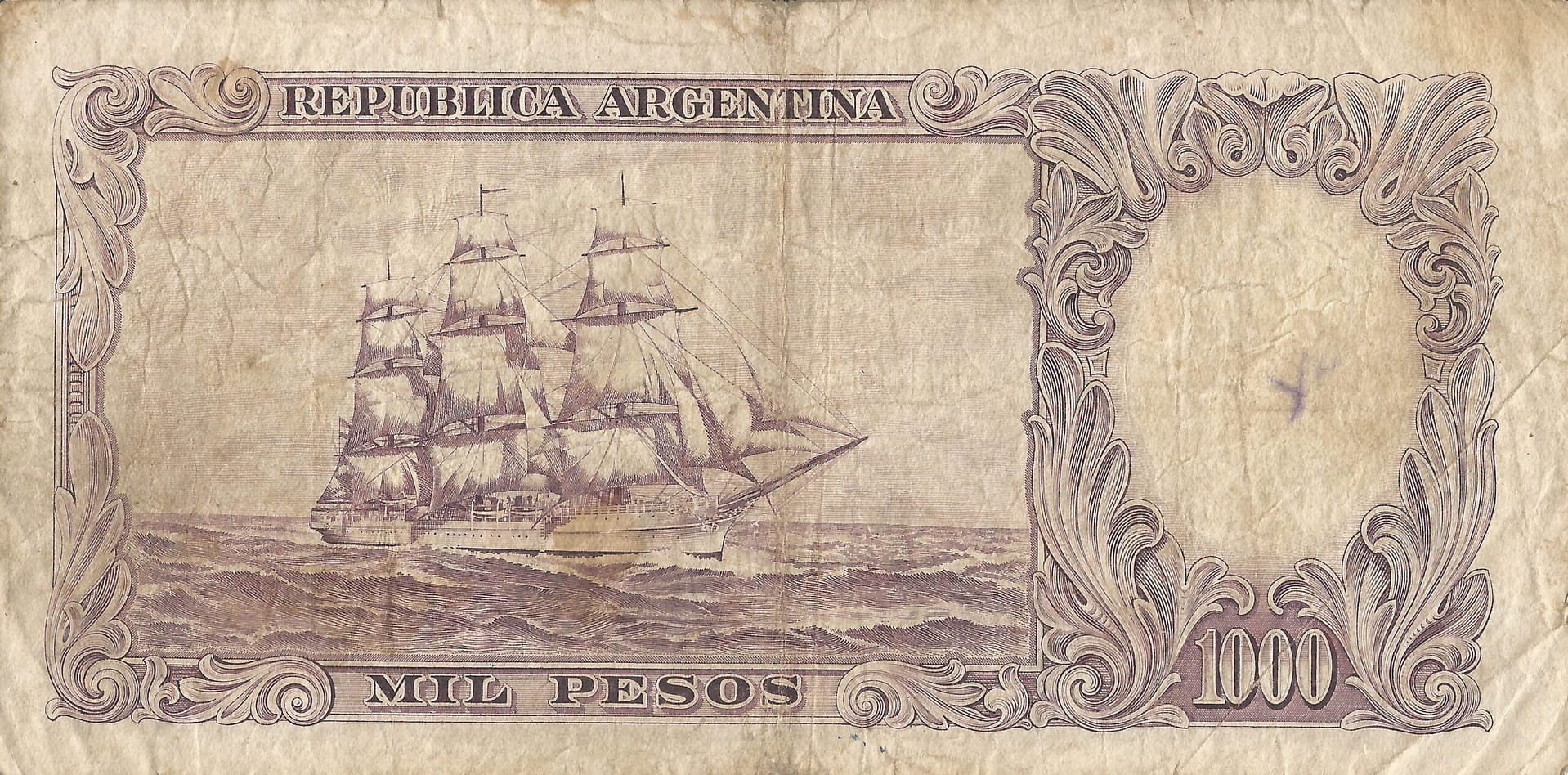 10-Banco Central San Martin - Libertad y Justicia (1942-1969) y Resellados a Pesos Ley (1969-1971) 126 Col 527a Reverso scaled