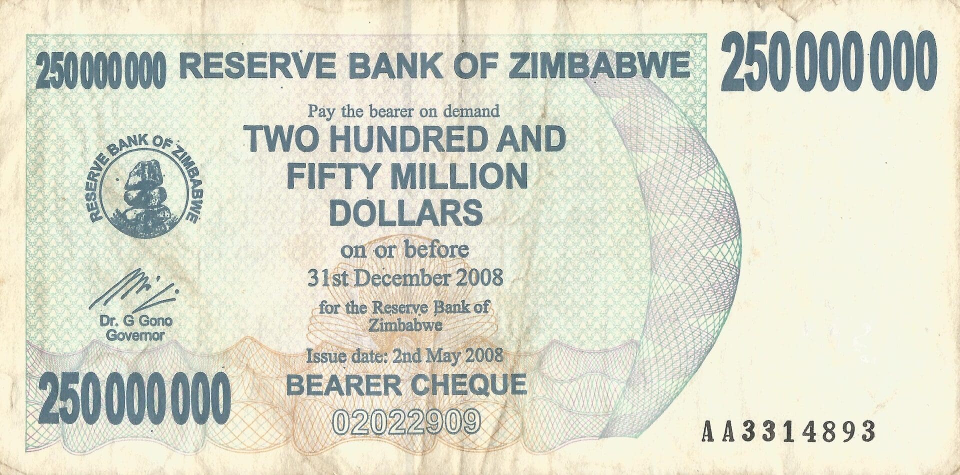 Zimbabue 23 Pick 59 zimb Anverso