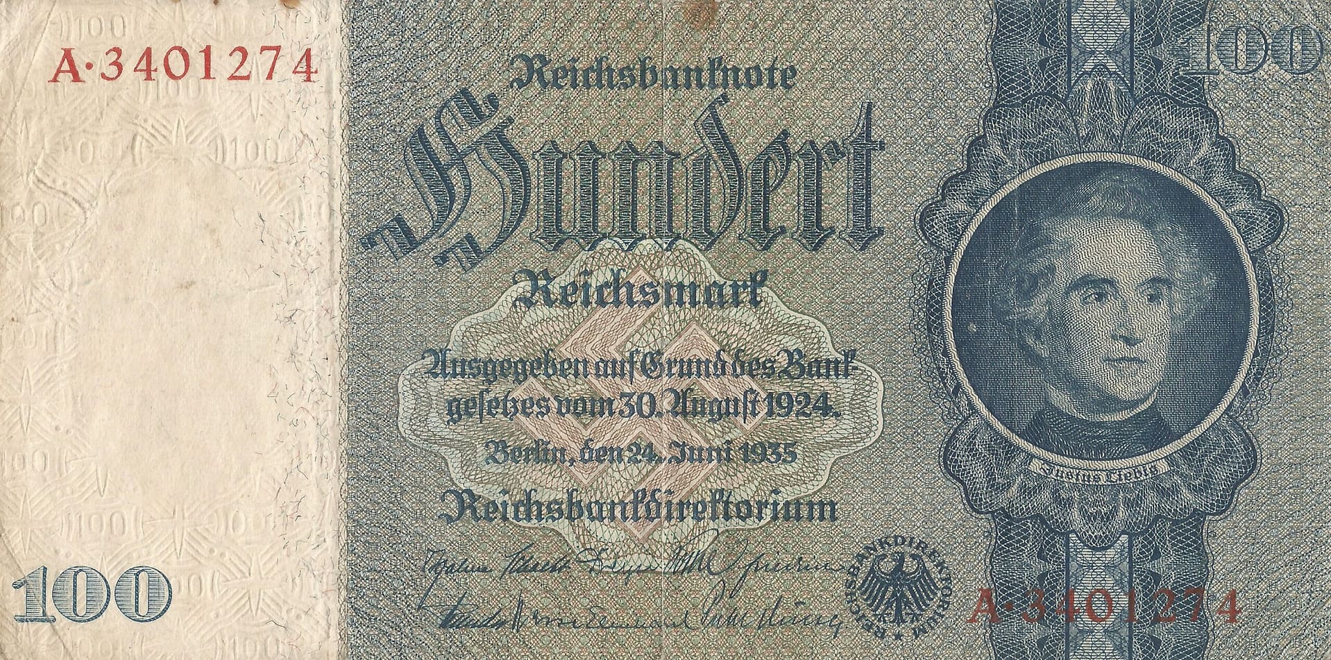 5-Reichsmark (1924-1948) 7 Pick 183b Anverso scaled