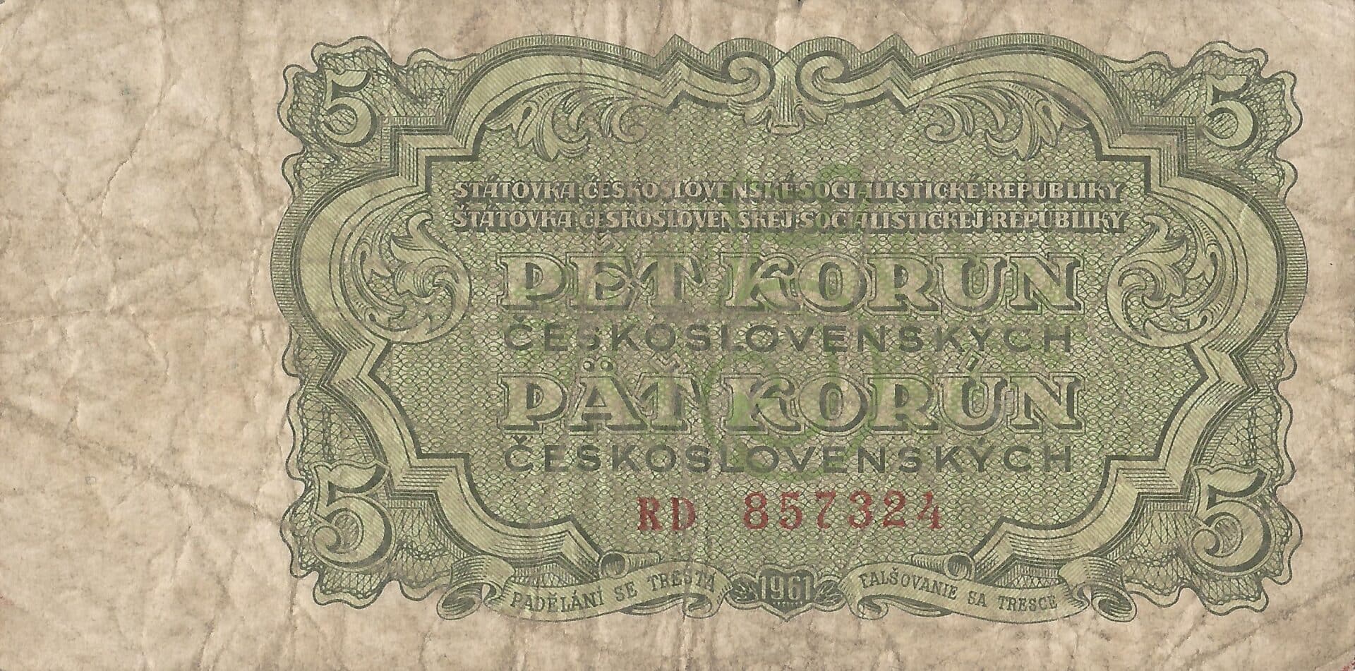 Checoslovaquia 23 Pick 82a Anverso