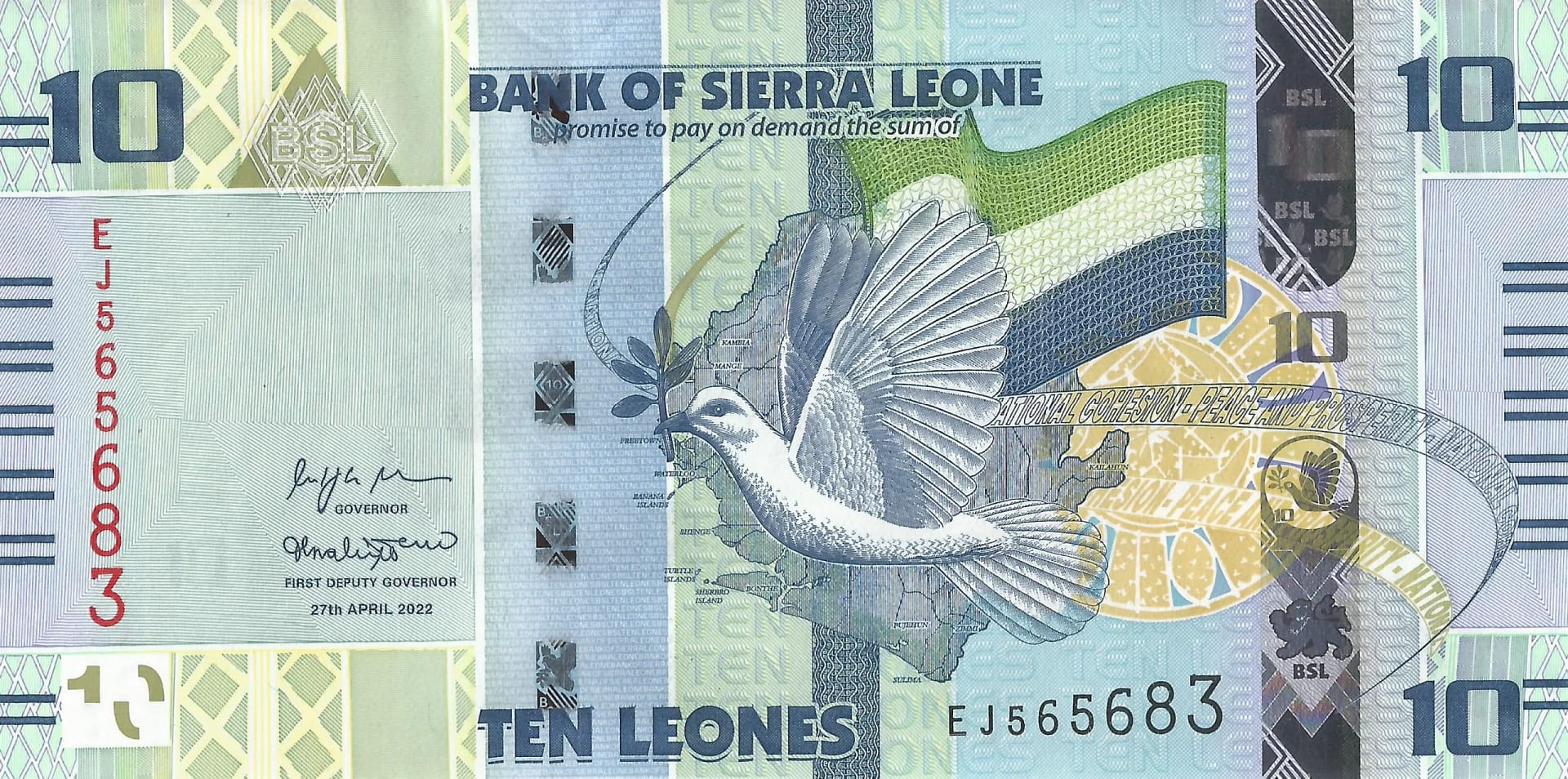 Sierra Leona 19 Pick Nuevo P 37a Anverso scaled