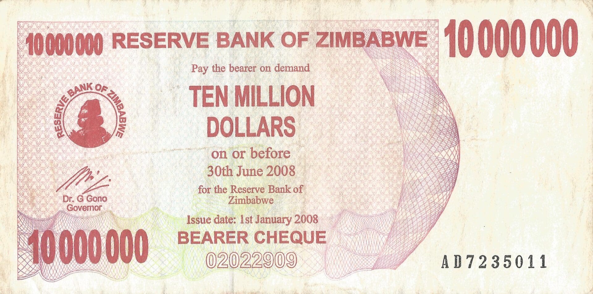 Zimbabue 21 Pick 55a Anverso