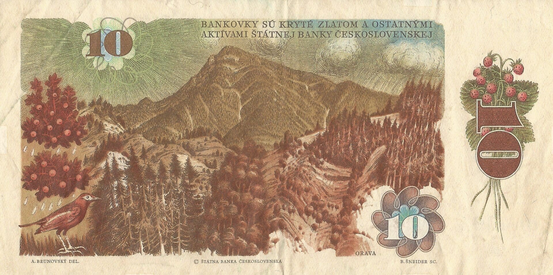 Checoslovaquia 34 Pick 94a Reverso