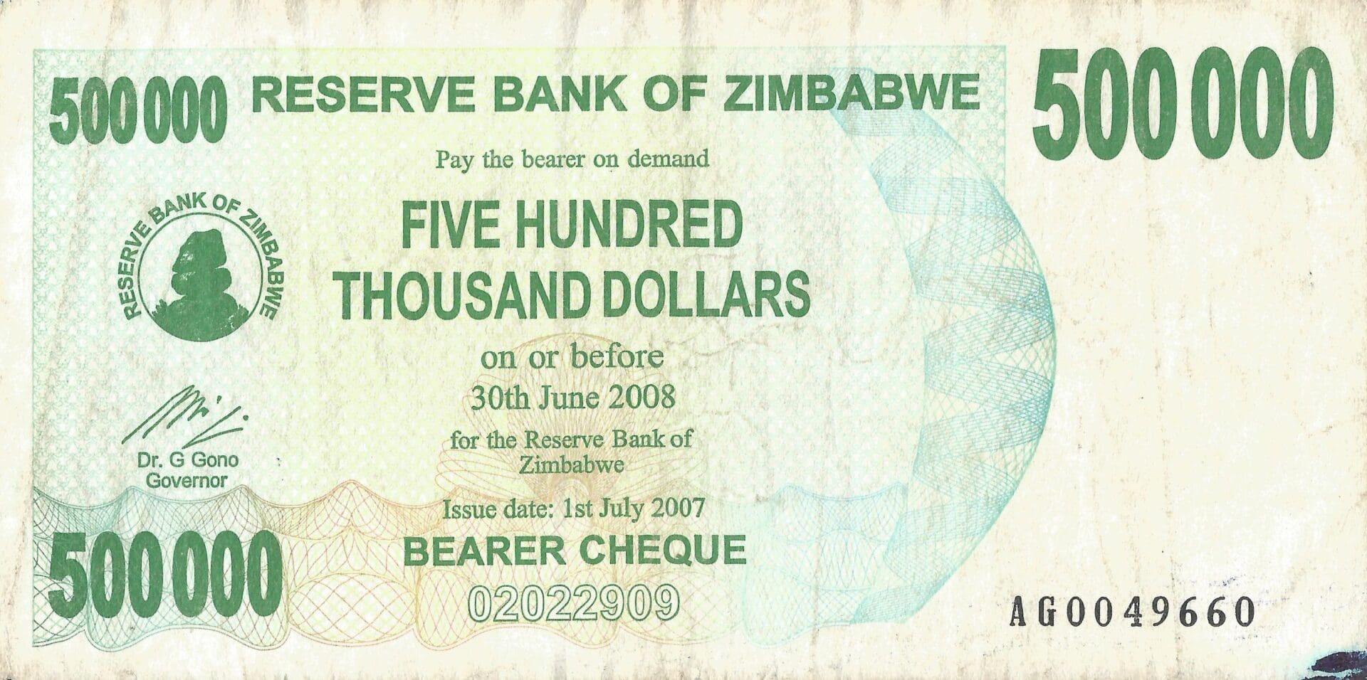 Zimbabue 19 Pick 51 Anverso