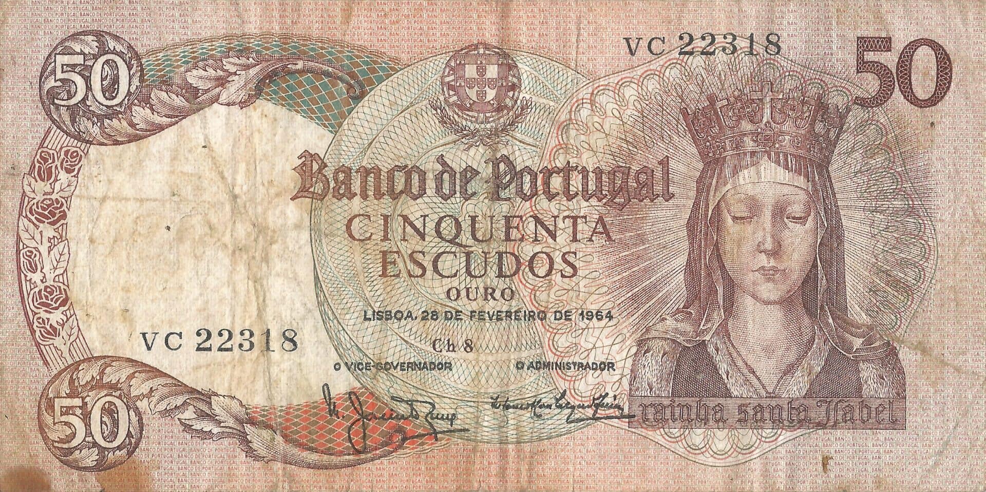 Portugal 13 Pick 168a Anverso