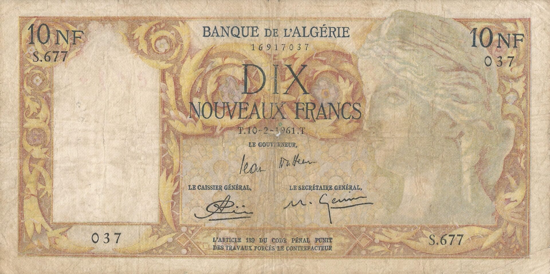 Argelia 22 Pick 119a Anverso