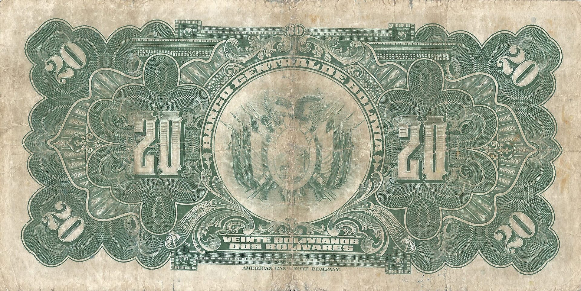 Bolivia 20 Pick 122a.9 Reverso scaled