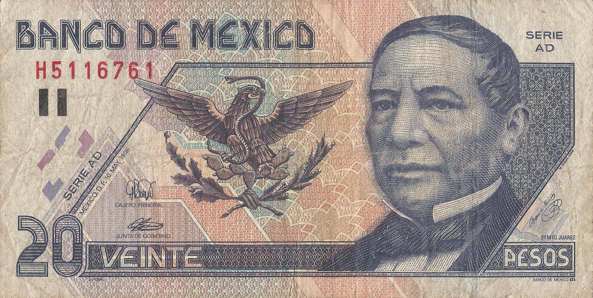 México 37 Pick 106b Anverso