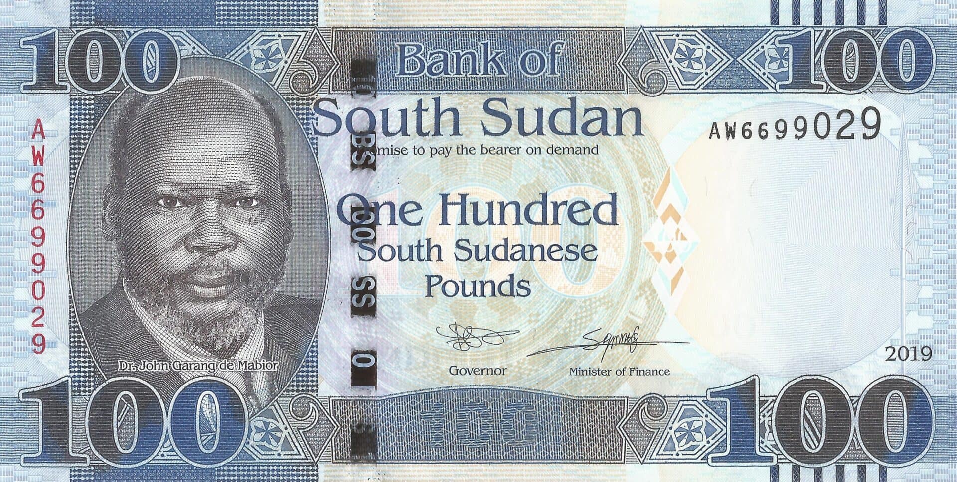 Sudán del Sur 11 Pick Nuevo P 15d Anverso