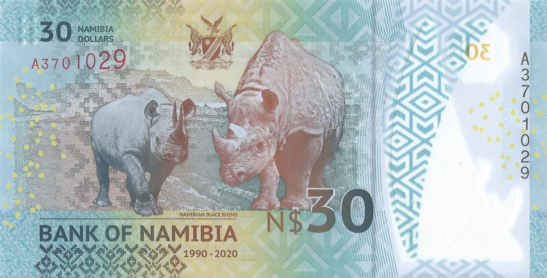 Namibia 22 Pick Nuevo P 18a Reverso scaled